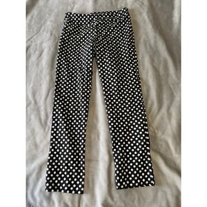 Erica Taylor Stitch Fix Womens Black White Polka Dot Slim Leg Dress Pants Size M